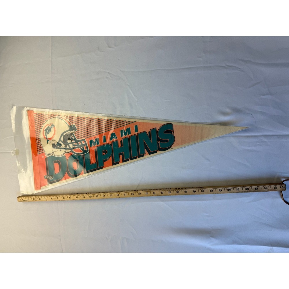 90s Miami Dolphins Wincraft‎ Felt Pennant Team NFL Wincraft Vintage